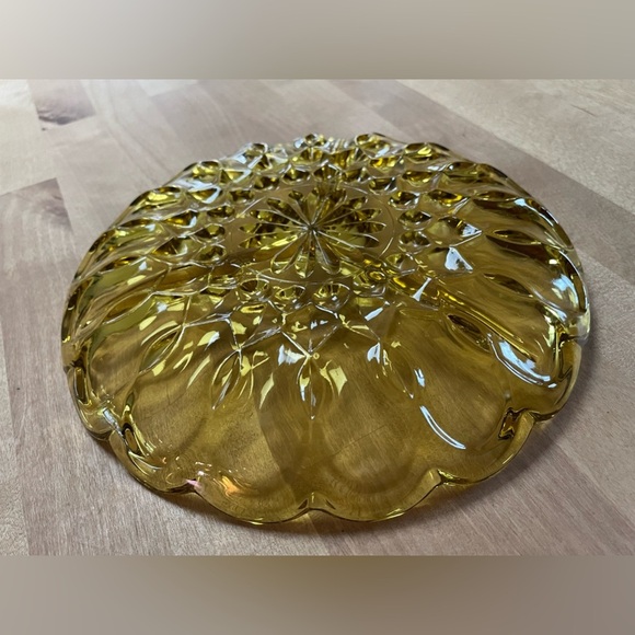 Anchor Hocking Divided Tray Amber Tri-Section Fairfield Glass Vintage Dish Tray - Picture 3 of 16